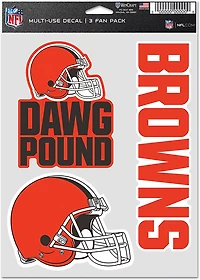 WinCraft Cleveland Browns Decals 3-Pack