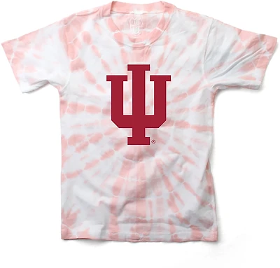 Wes & Willy Girls' Indiana Logo Circle Tie Dye T-shirt