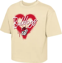 Outerstuff Girls' Georgia Dripped Heart Boxy T-shirt