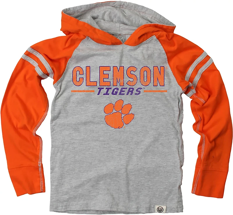 Wes & Willy Boys' Clemson University Raglan Lightweight Hoodie