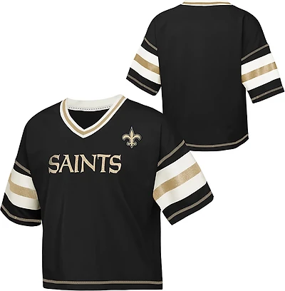Outerstuff Girls' Saints Grid Iron Jersey T-shirt