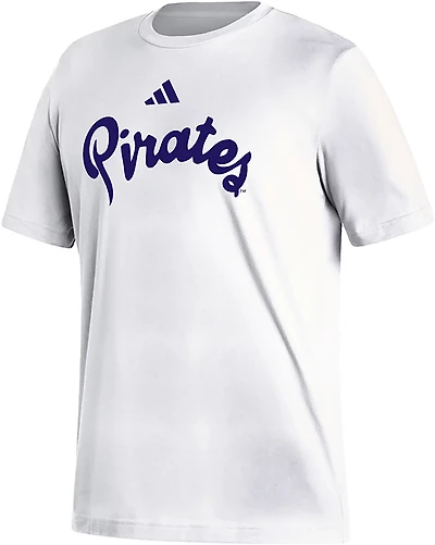 adidas Men's East Carolina Pirates Retro Script Short Sleeve T-shirt