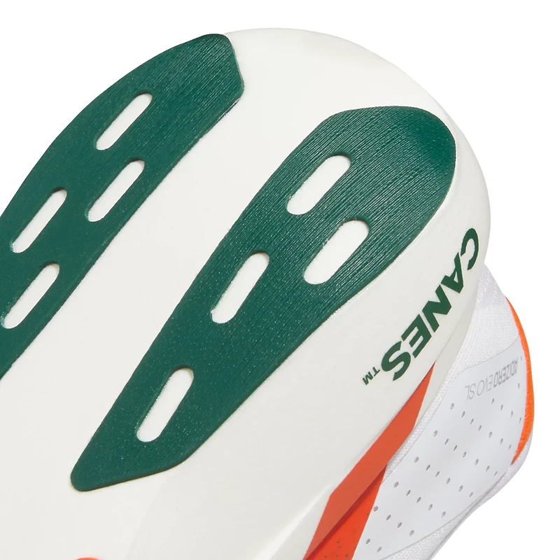Adidas Adult Miami Hurricanes Adizero Evo SL Running Shoe
