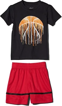 BCG Boys' 4-7 Basketball Short Sleeve T-shirt Set