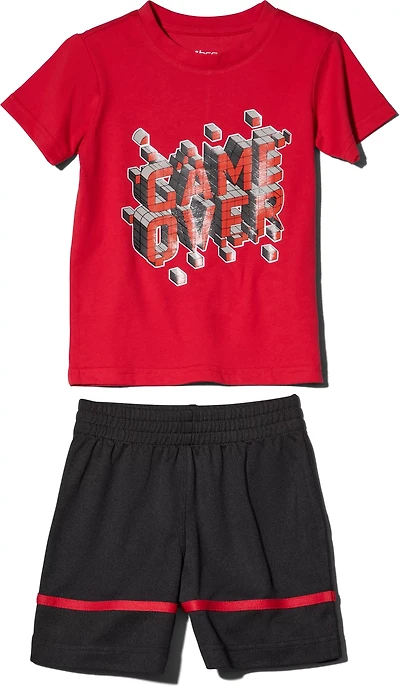 BCG Boys' 4-7 Game Over Short Sleeve 2-Piece Set
