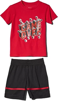BCG Boys' 4-7 Game Over Short Sleeve 2-Piece Set