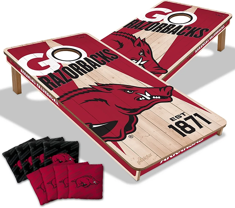 YouTheFan Arkansas Razorbacks Cornhole Set