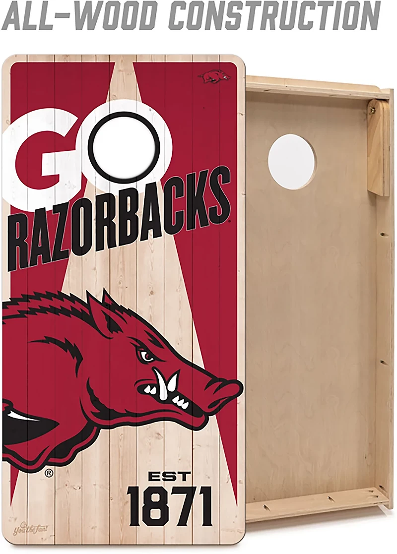 YouTheFan Arkansas Razorbacks Cornhole Set