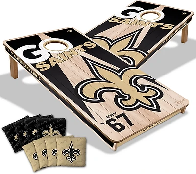 YouTheFan New Orleans Saints 2 ft x 4 ft Solid Wood Cornhole Set