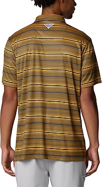 Columbia Sportswear Men's University of West Virginia Mountaineers Stripe Super Terminal Tackle Polo Shirt