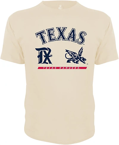 Stitches Boys' Texas Rangers City Connect Wordmark Short Sleeve T-shirt