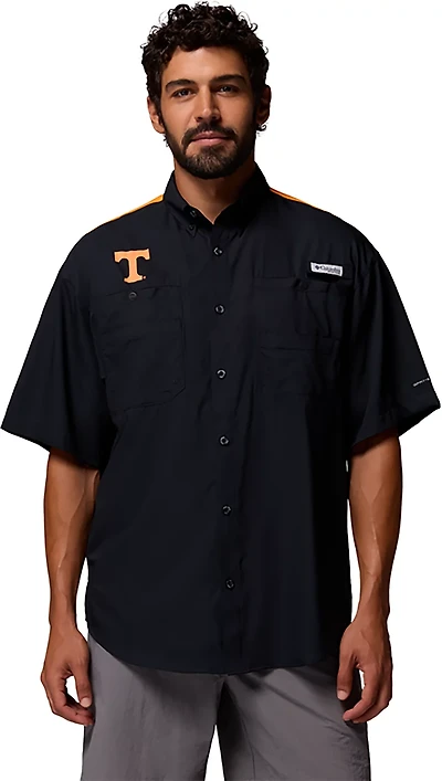 Columbia Sportswear Men's University of Tennessee CLG Tamiami Colorblock Button-Up Shirt
