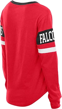 New Era Women's Atlanta Falcons Lace Up Long Sleeve Graphic T-shirt