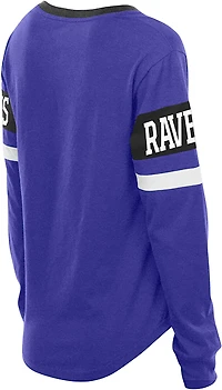 New Era Women's Ravens Lace Up Long Sleeve T-shirt