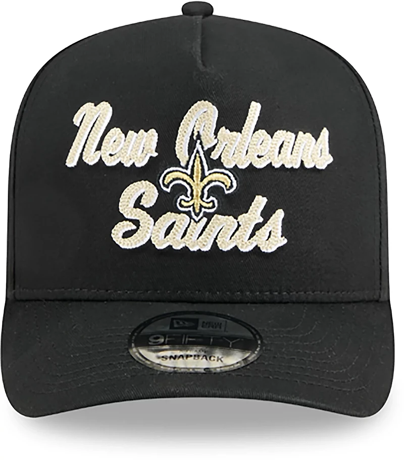 New Era Adults' New Orleans Saints 9FIFTY Chainstitch Cap