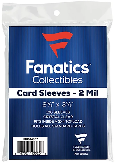 Fanatics 2-mil Soft Card Sleeves 100-Pack