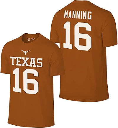 WILDCAT RETRO Kids' Arch Manning Texas Longhorns Name and Number Short Sleeve T-shirt