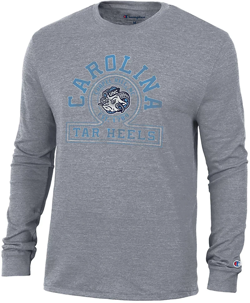 Champion Men's UNC School Arch Triumph Long Sleeve T-shirt