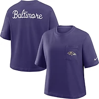Nike Women's Ravens Rewind Pocket Boxy T-shirt
