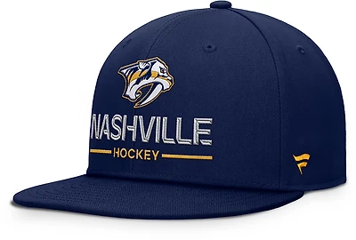 Fanatics Men's Predators Rink Flat Brim Structured Square Visor Adjustable Cap