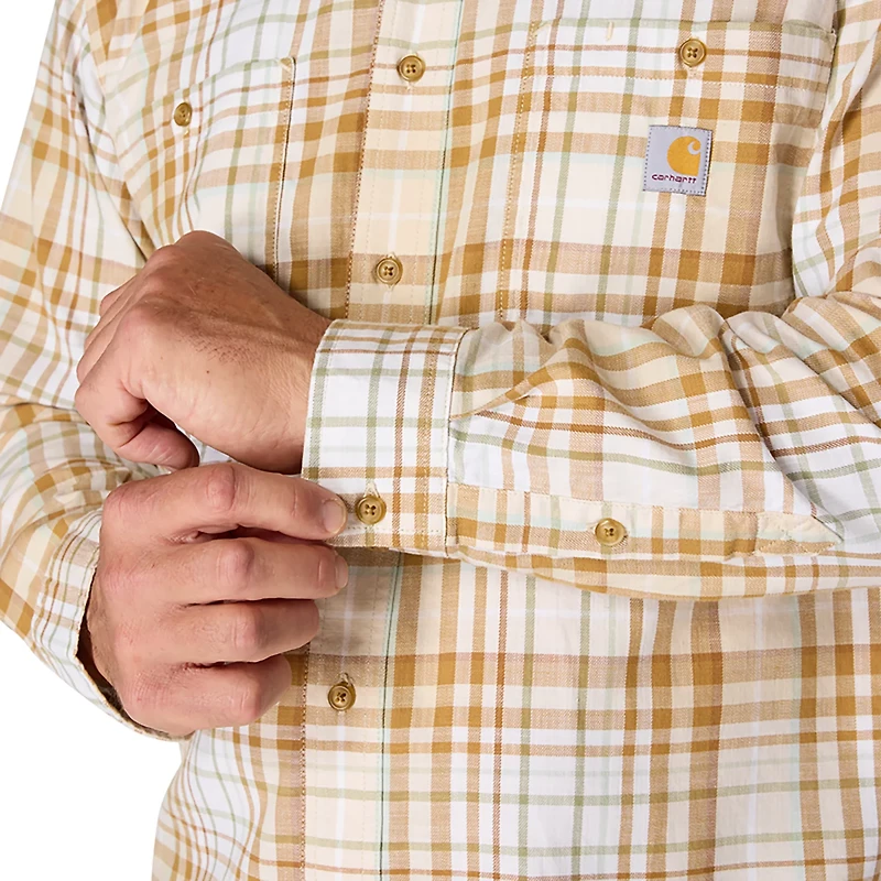 Carhartt Men's Rugged Flex™ Relaxed Fit Lightweight Flannel Long-Sleeve Plaid Shirt