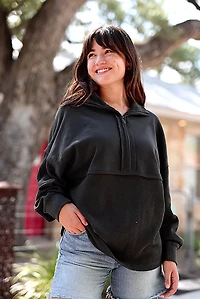 Jadelynn Brooke Women's Ready Or Not Waffle 1/4-Zip Pullover Sweatshirt