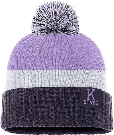 Nike Adults' Kansas State University Wildcats Lavender Club Stripe Beanie