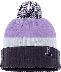 Nike Adults' Kansas State University Wildcats Lavender Club Stripe Beanie