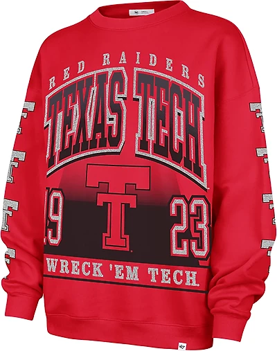 47 Brands Women's Texas Tech Red Raiders Go Big Oversized Long Sleeve Crew Fleece