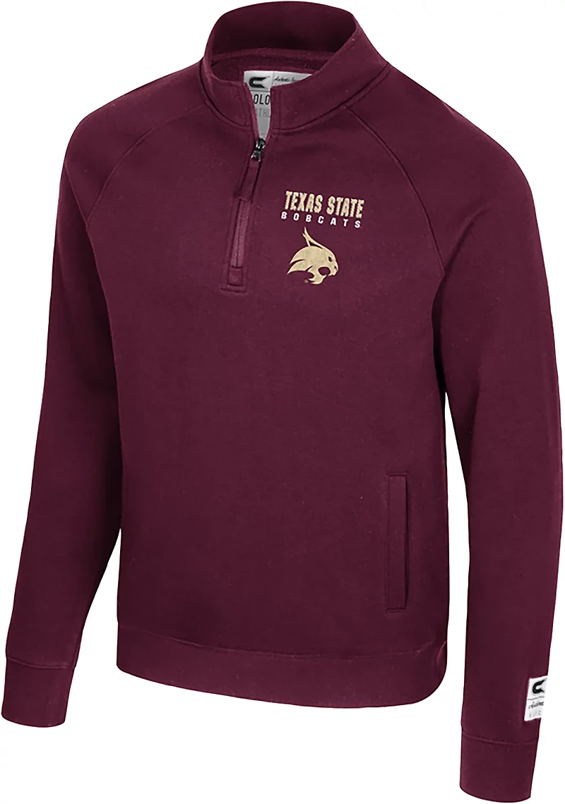 Colosseum Athletics Men's Texas State Nial 1/4 Zip Pullover