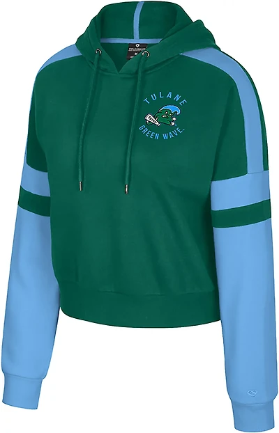 Colosseum Athletics Women's Tulane Harry Cropped Hoodie