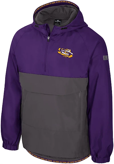 Colosseum Athletics Men's LSU Gives Back 1/2 Zip Anorak Jacket