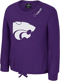 Colosseum Athletics Girls' Kansas State Beautopia Waffle Long Sleeve Top