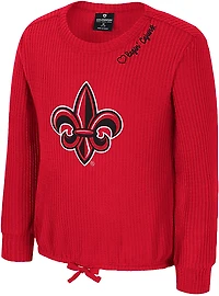 Colosseum Athletics Girls' Louisiana-Lafayette Beautopia Waffle Long Sleeve Top