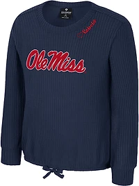 Colosseum Athletics Girls' Ole Miss Beautopia Waffle Long Sleeve Top