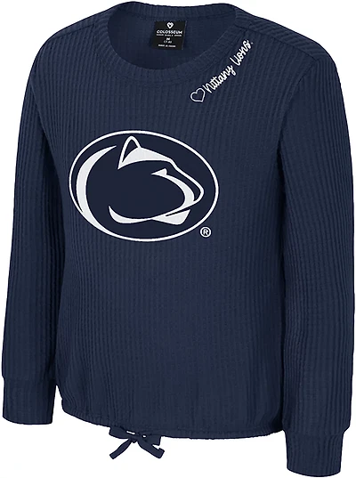 Colosseum Athletics Girls' Penn State Beautopia Waffle Long Sleeve Top