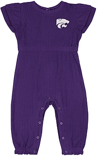 Colosseum Athletics Infants' Kansas State Beautopia Waffle Short Sleeve Romper