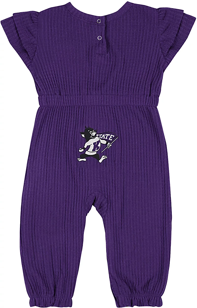 Colosseum Athletics Infants' Kansas State Beautopia Waffle Short Sleeve Romper