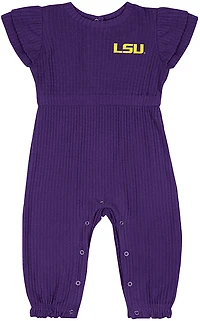Colosseum Athletics Infants' LSU Beautopia Waffle Short Sleeve Romper