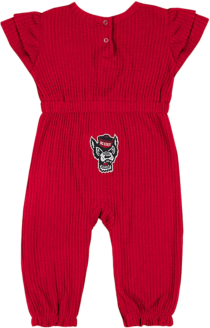 Colosseum Athletics Infants' NC State Beautopia Waffle Short Sleeve Romper