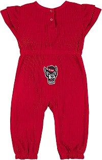 Colosseum Athletics Infants' NC State Beautopia Waffle Short Sleeve Romper