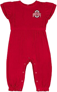 Colosseum Athletics Infants' Ohio State Beautopia Waffle Short Sleeve Romper