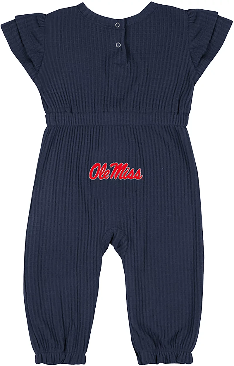 Colosseum Athletics Infants' Ole Miss Beautopia Waffle Short Sleeve Romper