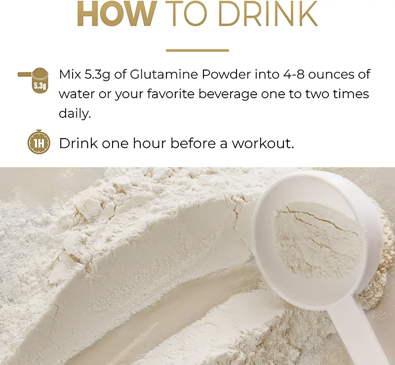 Vitamin World Precision Engineered Pure L-Glutamine Dietary Supplement