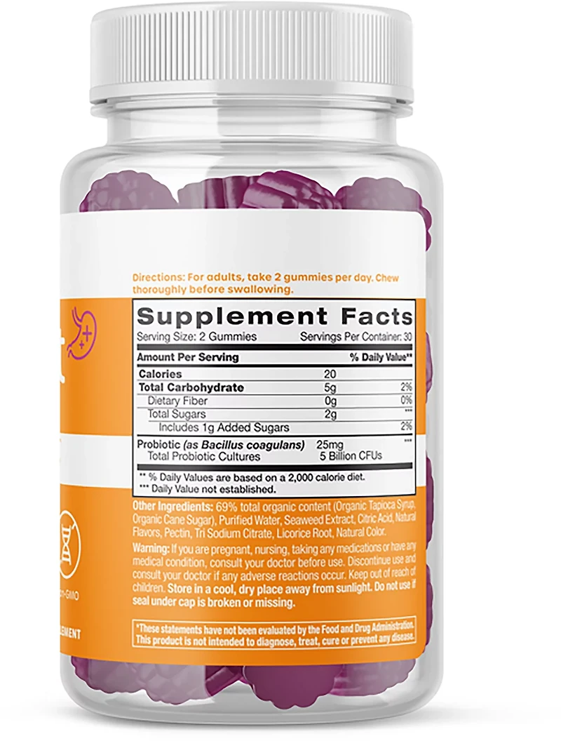 Vitamin World Glad Gut Probiotic Gummies