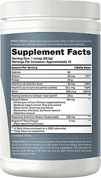 Vitamin World Collagen Peptides with Hyaluronic Acid and Ceramides Dietary Supplement