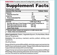 Vitamin World 1360mg Triple Strength Omega-3 Fish Oil Softgels