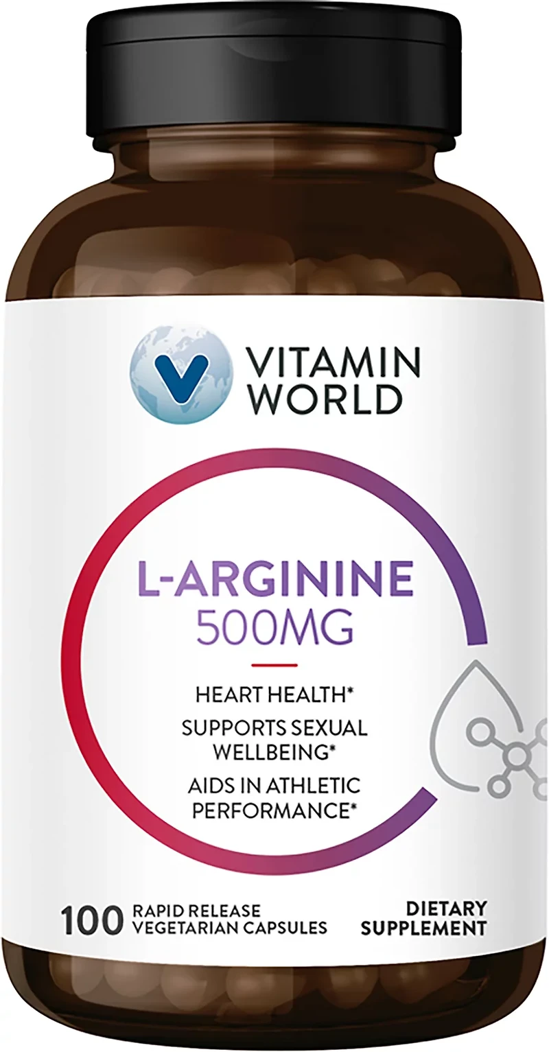 Vitamin World 500mg L-Arginine Capsules