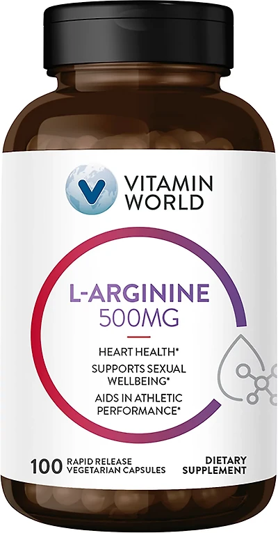 Vitamin World 500mg L-Arginine Capsules