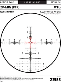 Zeiss LRP S3 6-36 x 56 MRAD Riflescope